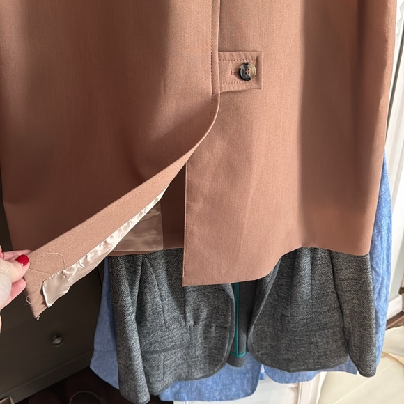 Zara long coat xtra large worn once tan color fully lined. - Picture 6 of 9